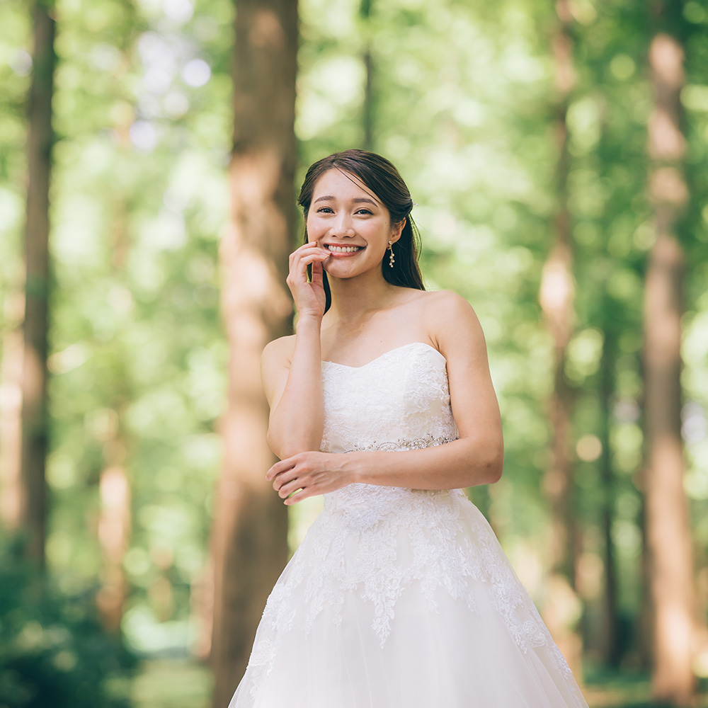 葛飾区水元公園でのロケーションウェディング写真